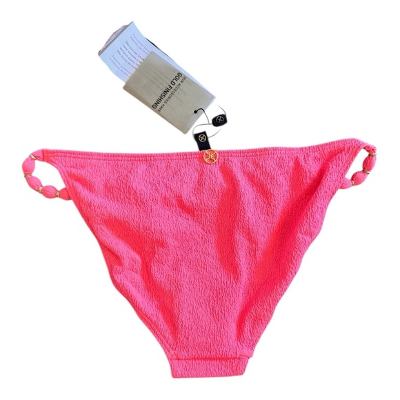 VIX PAULA HERMANNY Firenze Beads Cloqué Lowrise Bikini Briefs - Red NWT - Picture 5 of 7